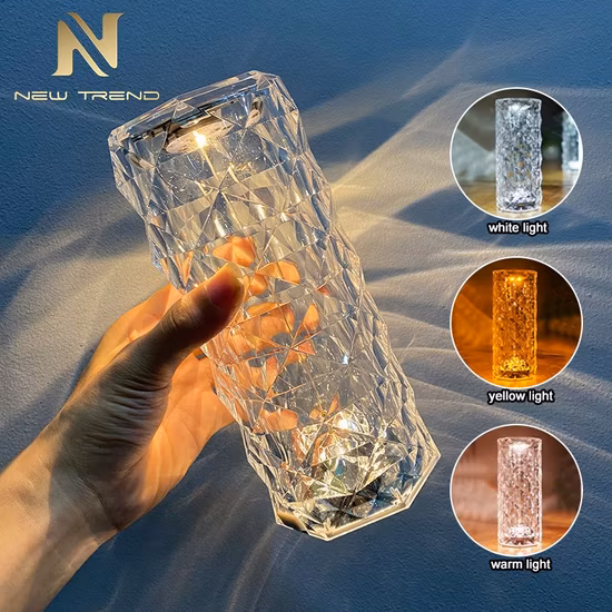 Indoor Home RGB Modern Crystal Color LED Desk Lamp